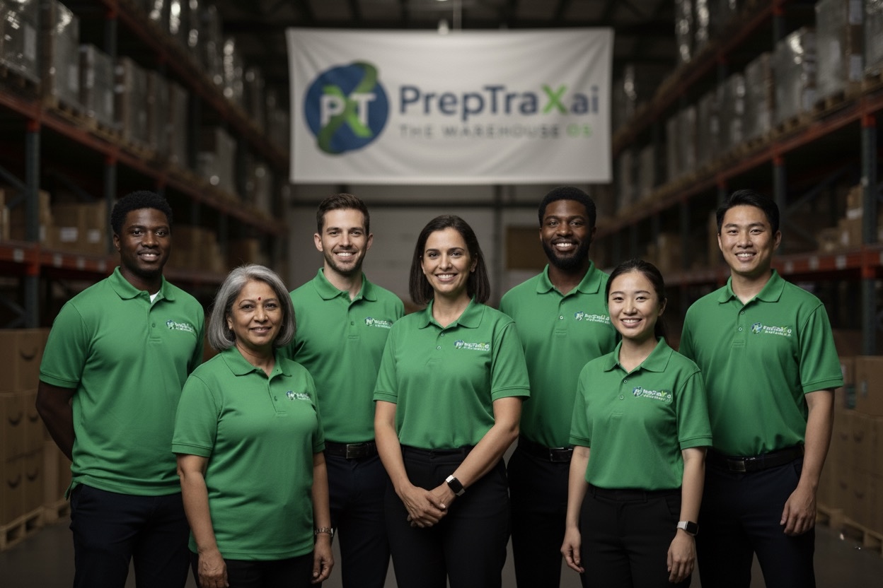 The Prep-Trax.ai warehouse operations team working together